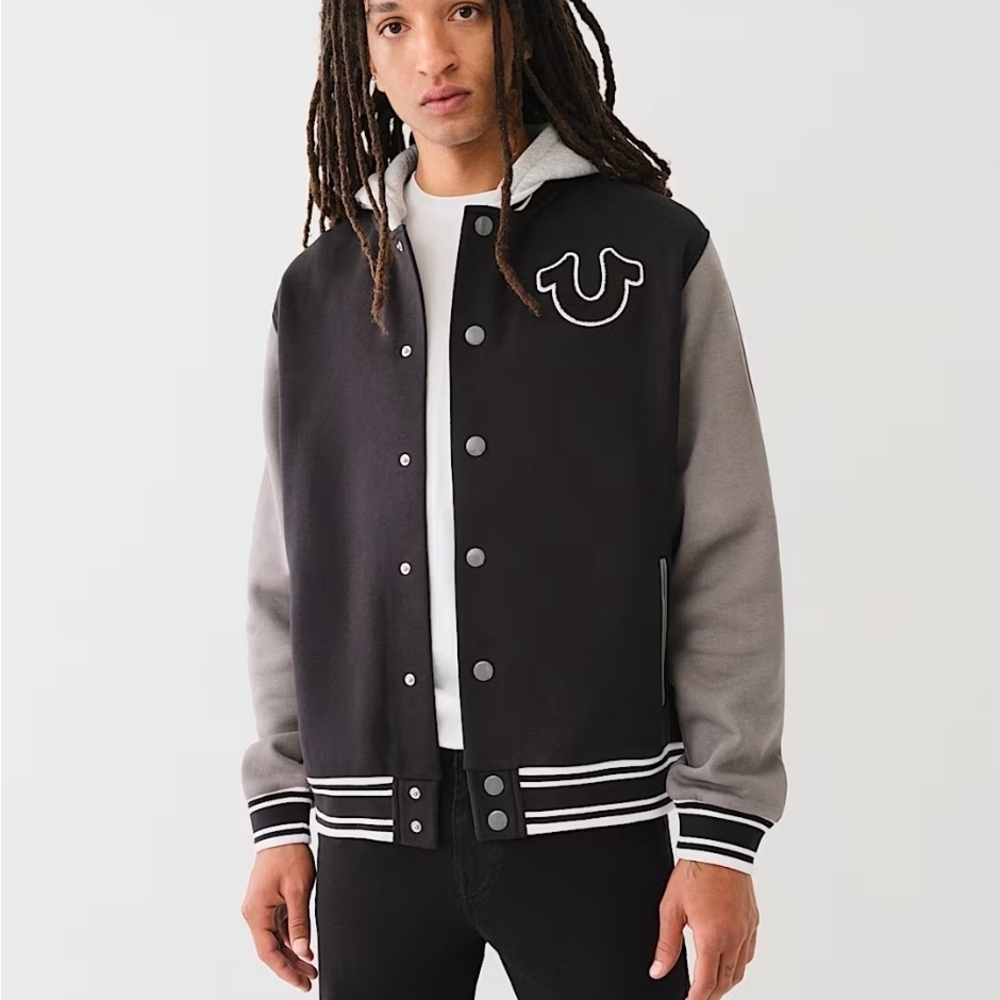 True Religion Black and Gray Men's Jacket